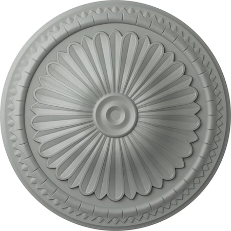 Ekena Millwork Alexa Ceiling Medallion (Fits Canopies up to 3"), 15"OD x 1 3/4"P, Primed White CM14AX